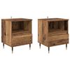 vidaXL Cabinet de chevet 2 pi&egrave;ces Bois ancien 40 x 35 x 50 cm
