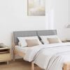 vidaXL T&ecirc;te de lit capitonn&eacute;e Gris clair 140 cm Pin massif