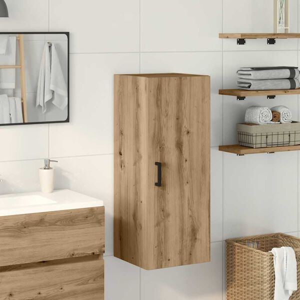 vidaXL Armoire murale chêne artisanal 34,5x34x90 cm bois d'ingénierie