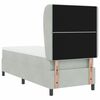 vidaXL Lit &agrave; ressorts avec matelas Gris clair 200 x 80 cm Polyester