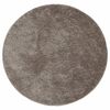 vidaXL Tapis ISTAN &agrave; poils longs aspect brillant gris &Oslash; 100 cm
