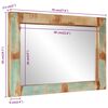 vidaXL Miroir 70x50 cm bois massif de récupération et verre