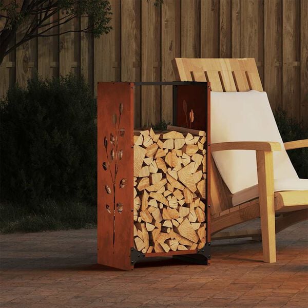 VidaXL &Eacute;tag&egrave;re &agrave; bois 40x30x80 cm acier r&eacute;sistant aux intemp&eacute;ries