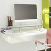 vidaXL Support de moniteur 60x26x8,6 cm Verre transparent