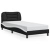 vidaXL Cadre de lit avec LED sans matelas Hvar noir et blanc 90x190 cm