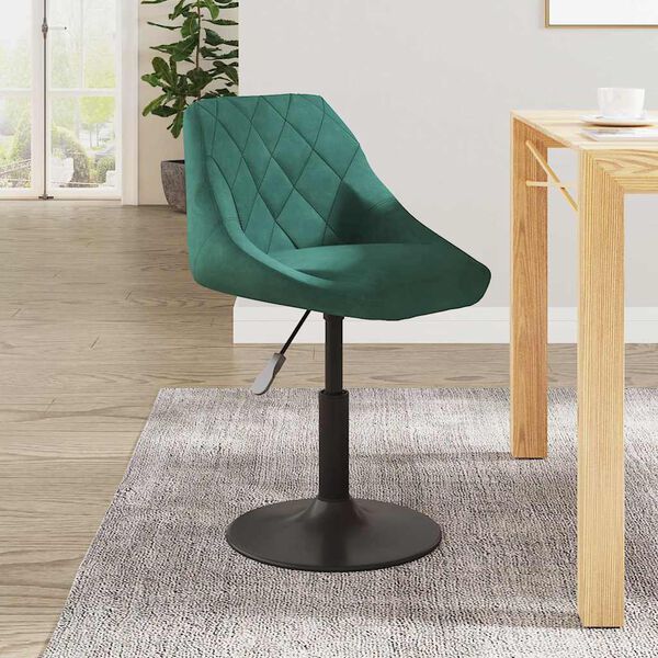 vidaXL Tabouret de bar Vert foncé Velours