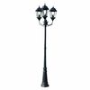 vidaXL Lampadaire de jardin 3 bras 230 cm Vert fonc&eacute;/Noir Aluminium