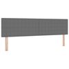 vidaXL T&ecirc;te de lit LED Gris clair 180 cm Tissu en velours c&ocirc;tel&eacute;
