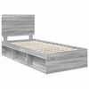 vidaXL Cadre de lit Gris Sonoma 100 x 200 cm Bois de pin massif