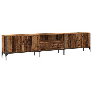 vidaXL Meuble TV avec tiroir vieux bois 200x25x44 cm bois d'ing&eacute;nierie