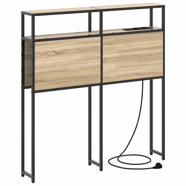 vidaXL T&ecirc;te de lit de rangement Ch&ecirc;ne sonoma 75 cm Bois d'ing&eacute;nierie
