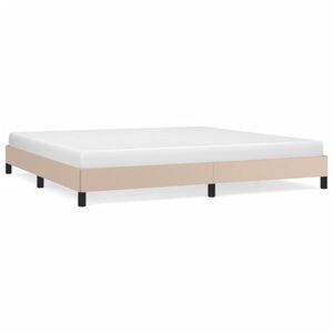vidaXL Cadre de lit sans matelas cappuccino 200x200 cm similicuir