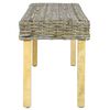 vidaXL Banc 110 cm Rotin naturel kubu et bois d'acajou massif