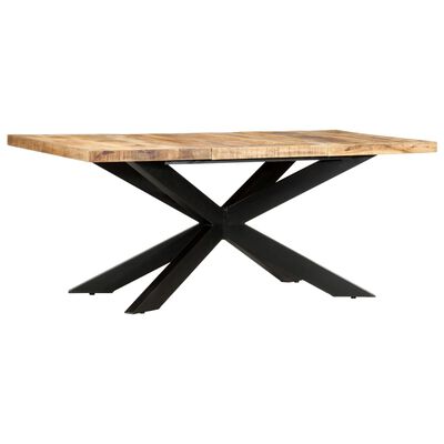 vidaXL Table à dîner 180x90x76 cm Bois de manguier brut solide