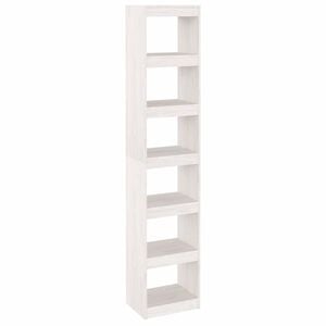 vidaXL Biblioth&egrave;que/S&eacute;parateur de pi&egrave;ce Blanc 40x30x199 cm Pin massif