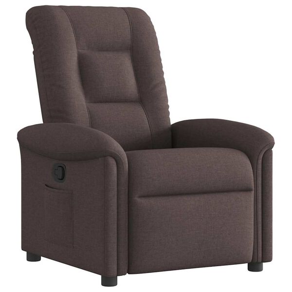 vidaXL Fauteuil inclinable Marron foncé Tissu