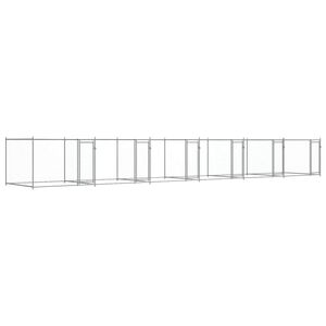 vidaXL Cage pour chien avec portes gris 12x2x1,5 m acier galvanis&eacute;