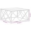vidaXL Table basse dor&eacute; acier inoxydable et verre tremp&eacute;