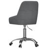 vidaXL Chaise pivotante de bureau Gris fonc&eacute; Tissu