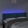 vidaXL T&ecirc;te de lit &agrave; LED Bleu fonc&eacute; 147x16x78/88 cm Velours