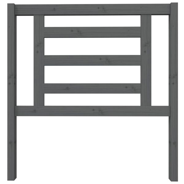 vidaXL T&ecirc;te de lit Gris 96x4x100 cm Bois massif de pin