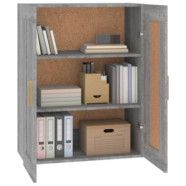 vidaXL Armoire murale sonoma gris 69,5x32,5x90 cm bois d'ingénierie