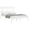 vidaXL Cadre de lit sans matelas blanc 120x200 cm bois de pin massif