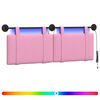 vidaXL T&ecirc;te de lit suspendue Avec lumi&egrave;re LED Rose Tissu
