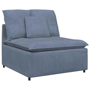 vidaXL Module central de canap&eacute; modulable avec coussins bleus 100 cm