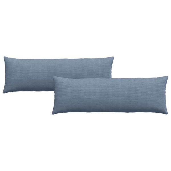 vidaXL Coussins de canapé 2 pcs Bleu 120 x 40 cm