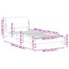 vidaXL Cadre de lit Dover blanc 100x203 cm similicuir