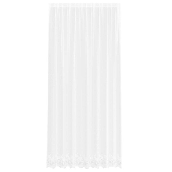 vidaXL Rideau en Dentelle avec des rideaux Blanc 260x200cm Polyester