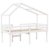 vidaXL Lit haut sans matelas blanc 90x190 cm bois de pin massif