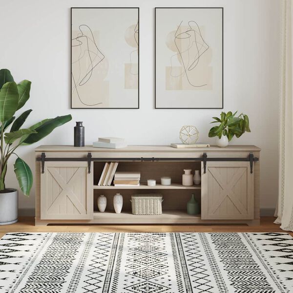 vidaXL Kit de porte d'armoire coulissante 183 cm acier au carbone