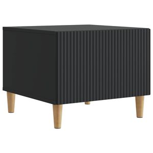 vidaXL Table basse avec tiroir Noir 49 x 50 x 40 cm Bois d'ing&eacute;nierie