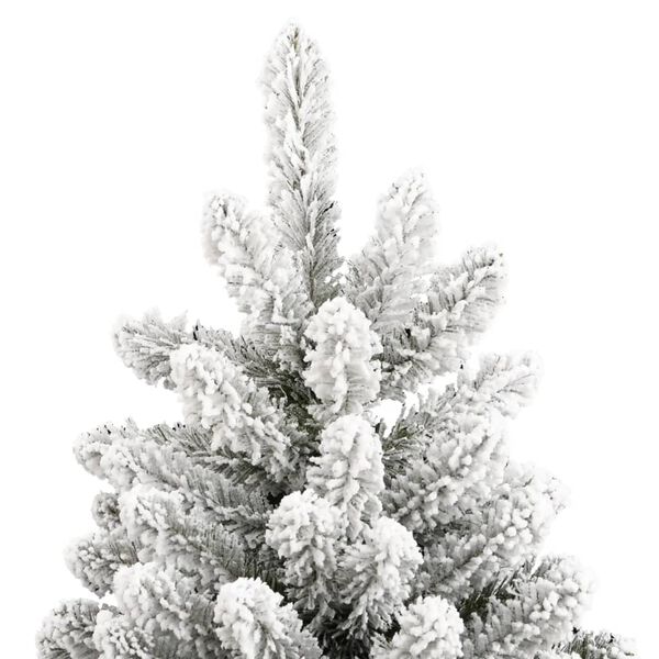 vidaXL Sapin de Noël artificiel à charnières avec neige floquée 210 cm