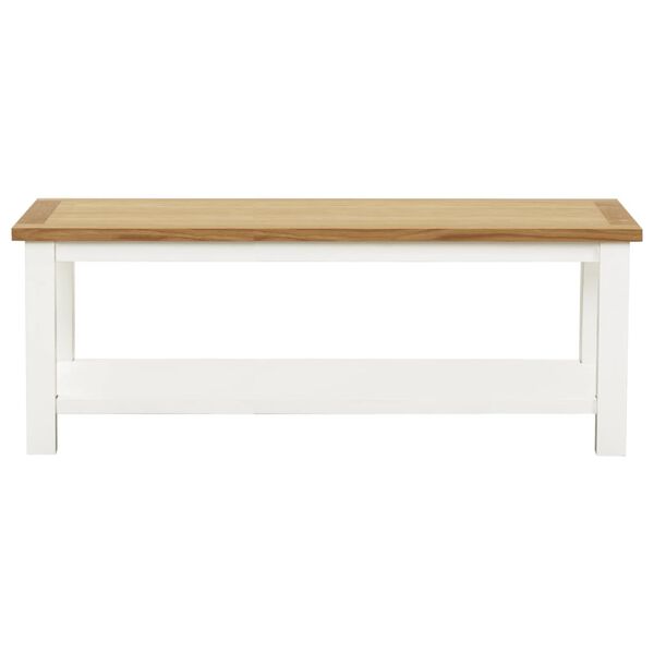 vidaXL Table basse 110x55x40 cm Bois de ch&ecirc;ne massif