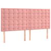 vidaXL Cadre de lit sans matelas rose 140x190 cm velours