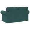 vidaXL Canap&eacute; Vert fonc&eacute; 215 x 82 x 80 cm tissu