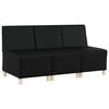 vidaXL Unit&eacute; de Sofa Modulaire Sans Accoudoirs 3 pcs Noir