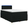 vidaXL Lit boxspring avec matelas Noir 120 x 200 cm Tissu