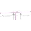 vidaXL Kit de quincaillerie de porte coulissante 200 cm Acier Noir