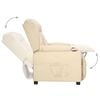 vidaXL Fauteuil inclinable Cr&egrave;me Tissu