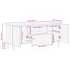 vidaXL Meuble TV 105x33,5x46 cm bois massif de manguier