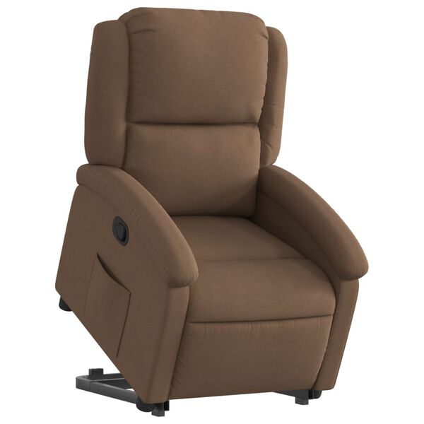 vidaXL Fauteuil inclinable Marron Tissu