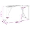 vidaXL Pieds de table &agrave; manger cadre en O 120x60x73 cm acier