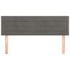 vidaXL T&ecirc;tes de lit Gris fonc&eacute; 144x5x78/88 cm Velours