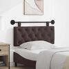vidaXL T&ecirc;te de lit suspendue Marron fonc&eacute; 110 x 55 x 7 cm tissu