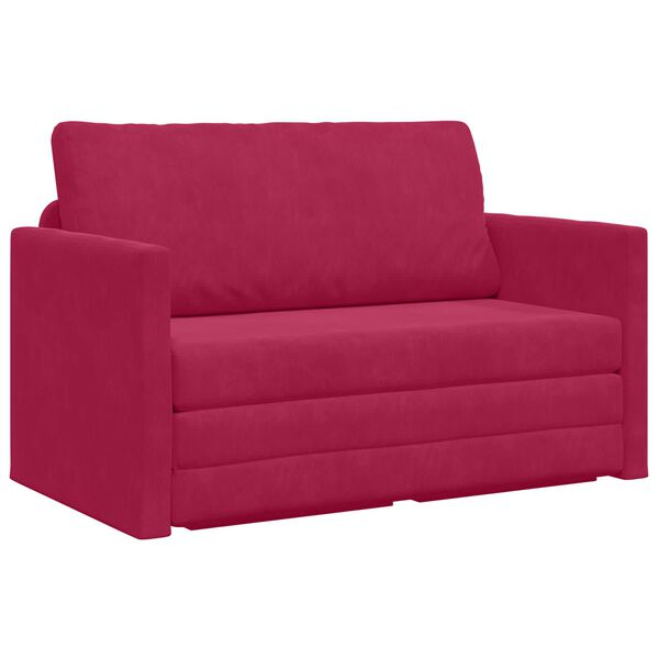 vidaXL Canap&eacute;-Lit 110cm Bordeaux Velours