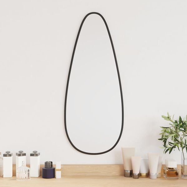 vidaXL Miroir mural Noir 60x25 cm